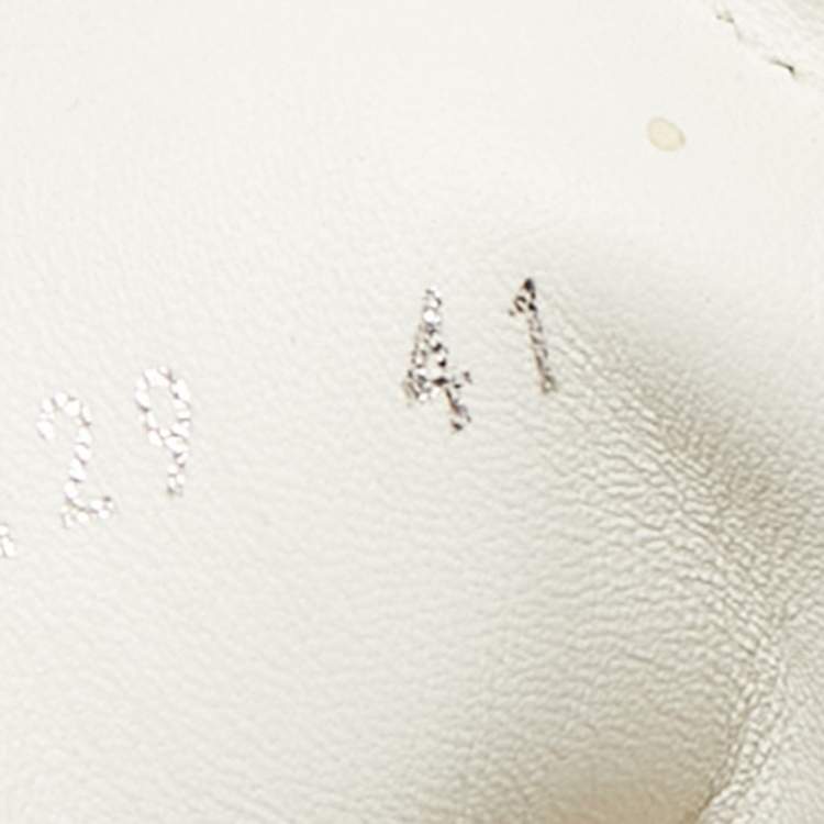 Pre Owned Louis Vuitton Archlight Size 41 White Mesh and Monogram Canvas Lace Up Sneakers