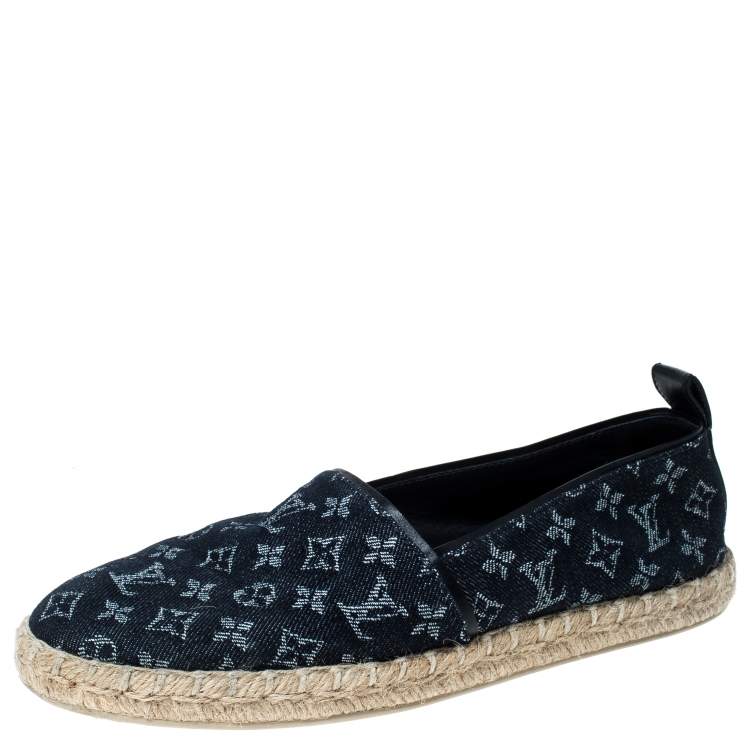 Louis Vuitton Monogram Denim Espadrille Loafers Size 38 Louis Vuitton