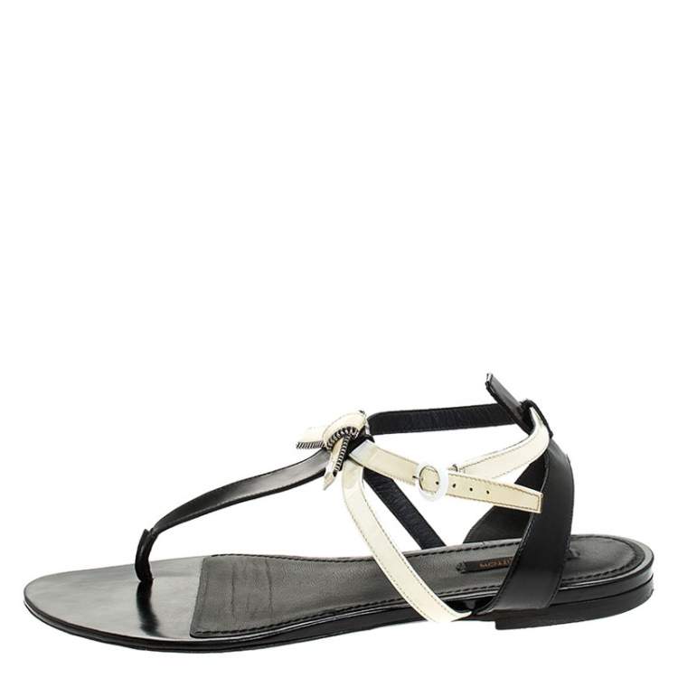 Louis Vuitton Patent Leather Flip Flops - White Sandals, Shoes