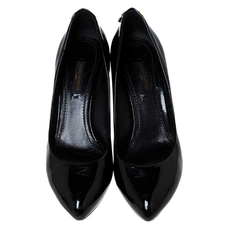 Pre Owned Louis Vuitton Black Patent Leather Oh Really! Pumps Size 36
