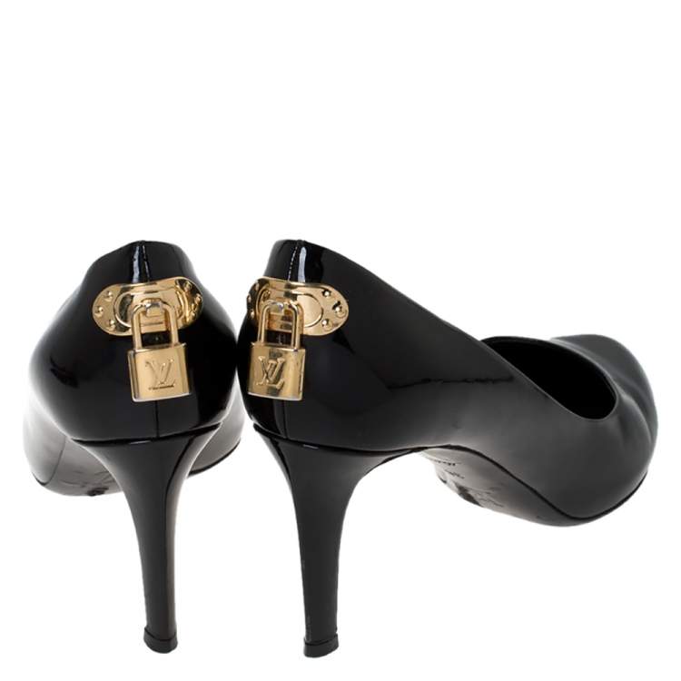 Pre Owned Louis Vuitton Black Patent Leather Oh Really! Pumps Size 36