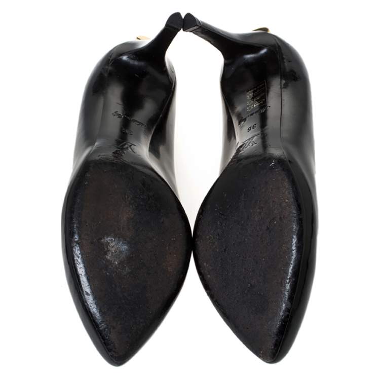Pre Owned Louis Vuitton Black Patent Leather Oh Really! Pumps Size 36
