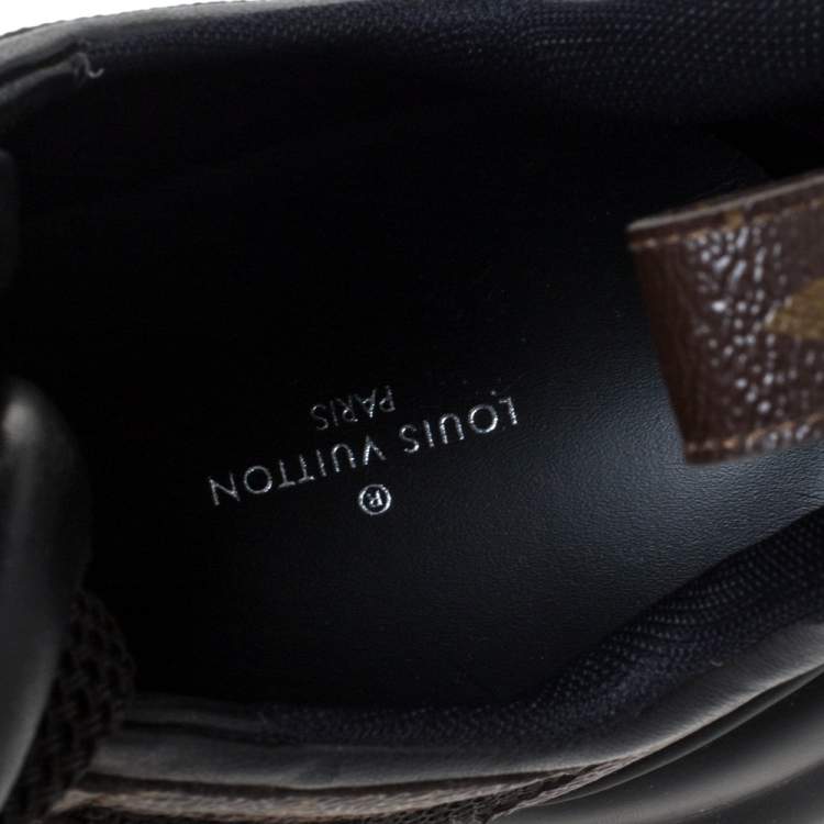 Pre Owned Louis Vuitton Black Monogram Canvas And Mesh LV Archlight Sneakers Size 42