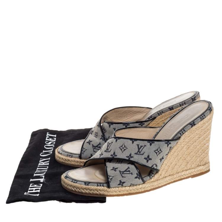 white canvas wedge sandals