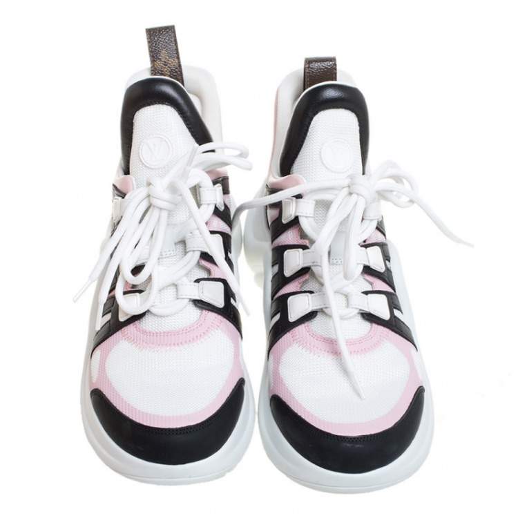Pre Owned Louis Vuitton Multicolor Leather and Mesh LV Archlight Sneakers Size 39.5