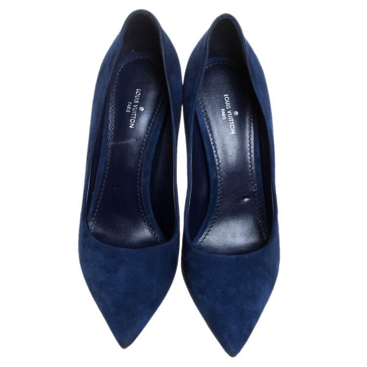 Louis Vuitton Blue Suede Pointe Toe Pumps Size 38 Louis Vuitton | The ...