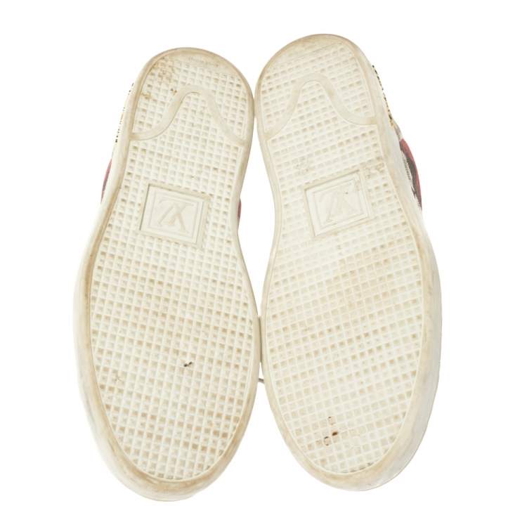 Pre Owned Louis Vuitton Multicolor Damier Azur Canvas Overcloud Lace Up Sneakers 39.5