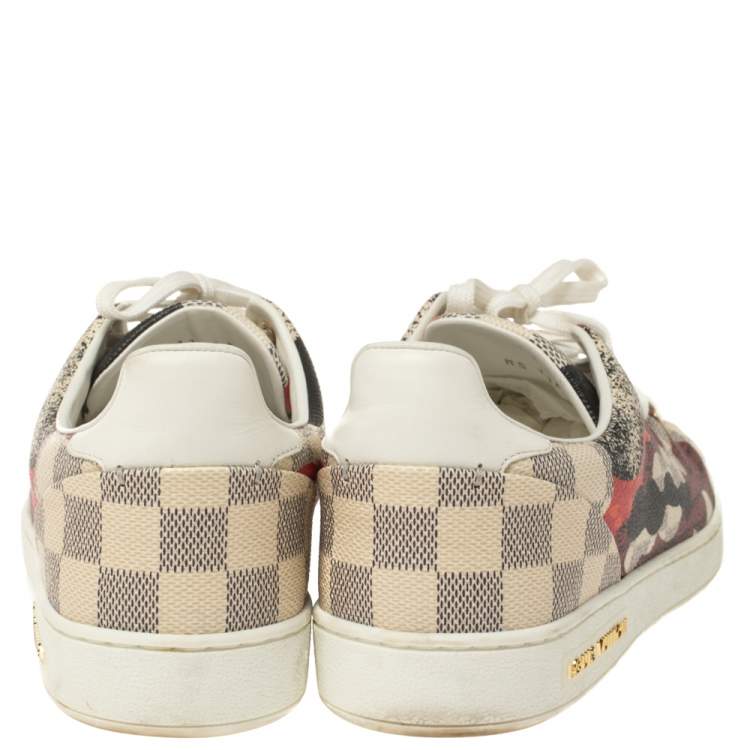 Pre Owned Louis Vuitton Multicolor Damier Azur Canvas Overcloud Lace Up Sneakers 39.5