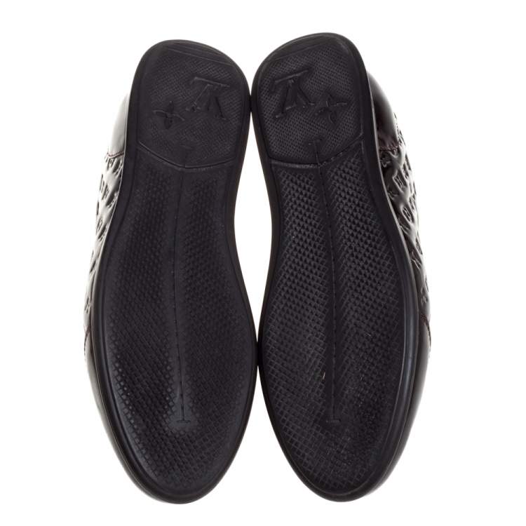 مملوكة مسبقًا Louis Vuitton Burgundy Monogram Patent Leather Low Top Sneakers Size 35.5