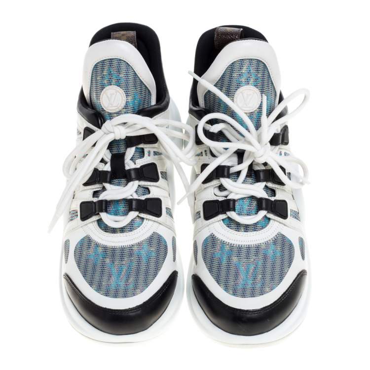 Pre Owned Louis Vuitton Multicolor Leather and Nylon LV Archlight Sneakers Size 39