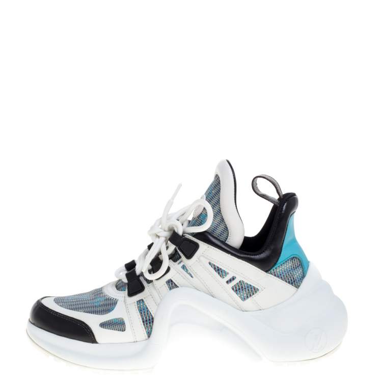 Pre Owned Louis Vuitton Multicolor Leather and Nylon LV Archlight Sneakers Size 39