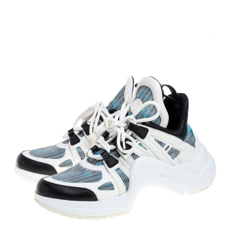 Pre Owned Louis Vuitton Multicolor Leather and Nylon LV Archlight Sneakers Size 39