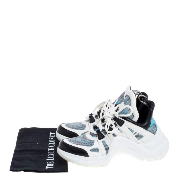 Pre Owned Louis Vuitton Multicolor Leather and Nylon LV Archlight Sneakers Size 39