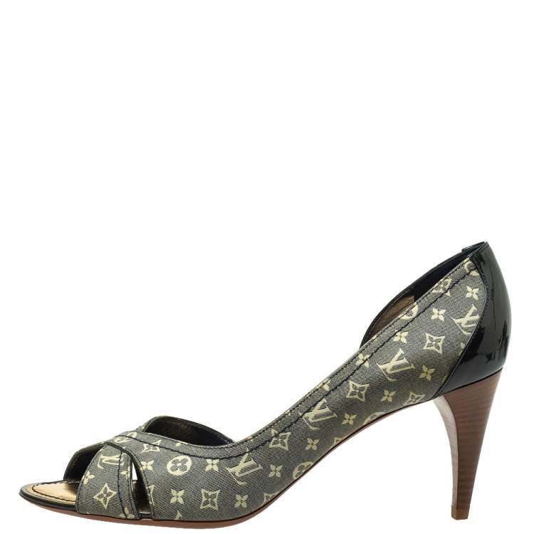 Louis Vuitton Patent Eyeline Peep-Toe Pumps - Size 40