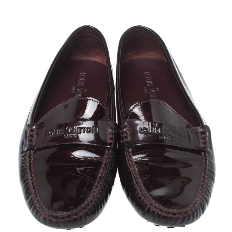 مملوكة مسبقًا Louis Vuitton Amarante Vernis Leather Starter Loafers Size 39