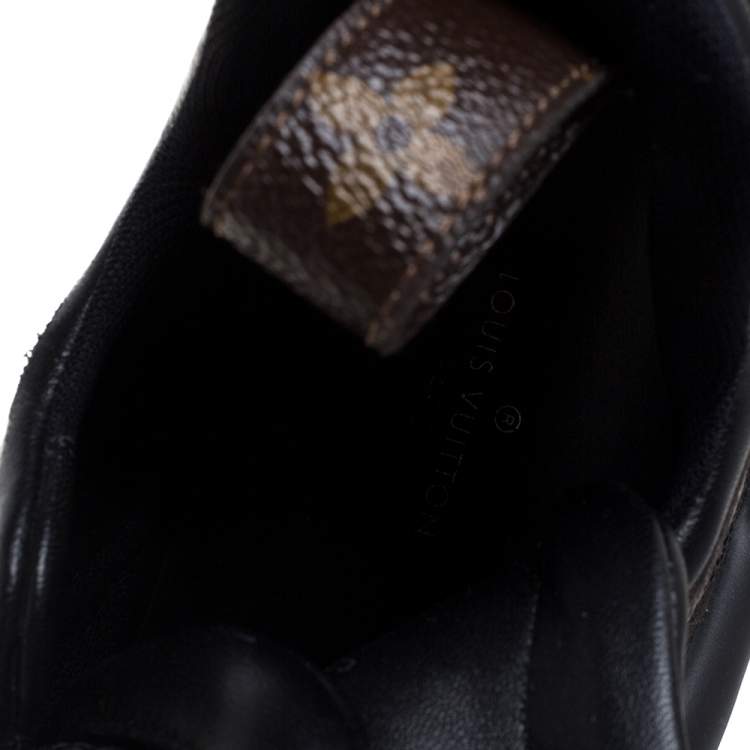 Pre Owned Louis Vuitton Black Monogram Canvas And Mesh Archlight Sneakers Size 36