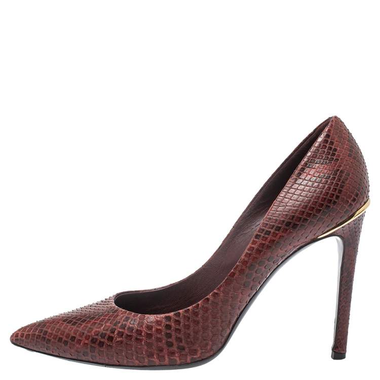 Louis Vuitton stiletto python heels