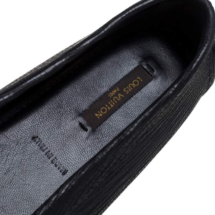 مملوكة مسبقًا Louis Vuitton Black Epi Leather Oxford Loafers Size 36.5