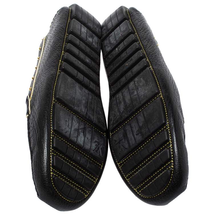 مملوكة مسبقًا Louis Vuitton Black Leather Lombok Slip On Loafers Size 40.5