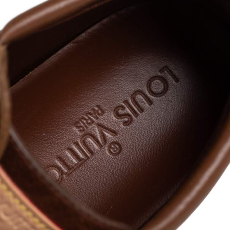 Pre Owned Louis Vuitton Brown Suede Empriente Sneakers Size 36
