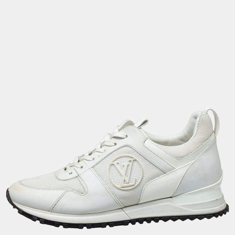 lv run away sneaker white