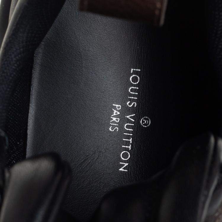 Pre Owned Louis Vuitton Black Neoprene and Monogram Canvas Archlight Sneakers Size 39