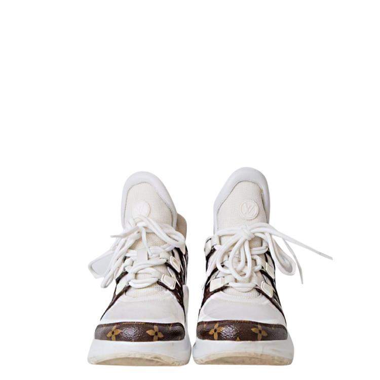 Louis Vuitton White Leather/Monogram Canvas Archlights Chunky Sneakers Size  39 Louis Vuitton | The Luxury Closet