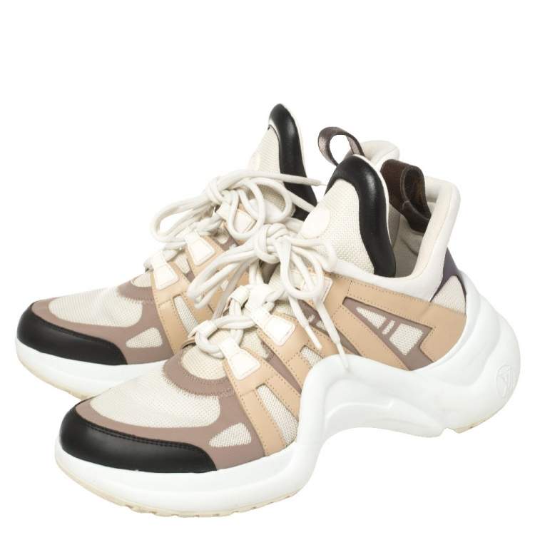 Pre Owned Louis Vuitton Multicolor Mesh and Leather Archlight Sneakers Size 42