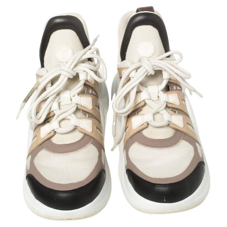 Pre Owned Louis Vuitton Multicolor Mesh and Leather Archlight Sneakers Size 42