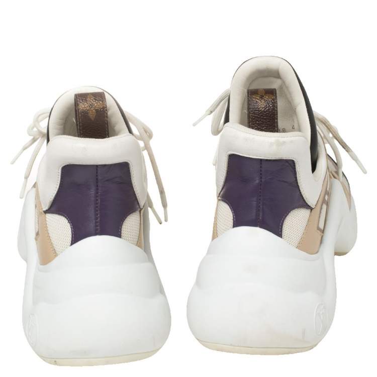 Pre Owned Louis Vuitton Multicolor Mesh and Leather Archlight Sneakers Size 42