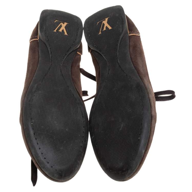 Pre Owned Louis Vuitton Monogram Canvas and Suede Energie Sneakers Size 35.5