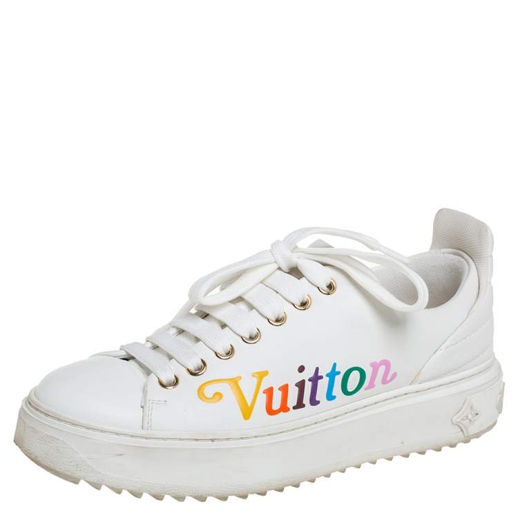Time out leather trainers Louis Vuitton White size 36 IT in