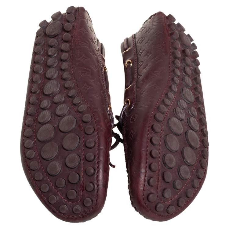 مملوكة مسبقًا Louis Vuitton Burgundy Leather Gloria  Loafers Size 36.5