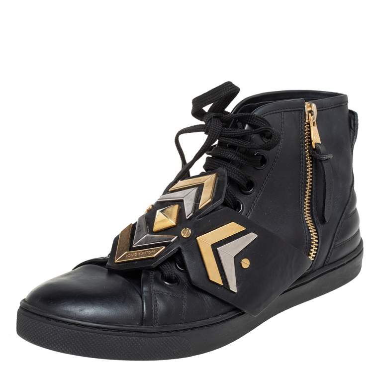 Louis Vuitton Black Leather Karakoram Pattern Punchy Sneaker Boots Size 36  Louis Vuitton | The Luxury Closet