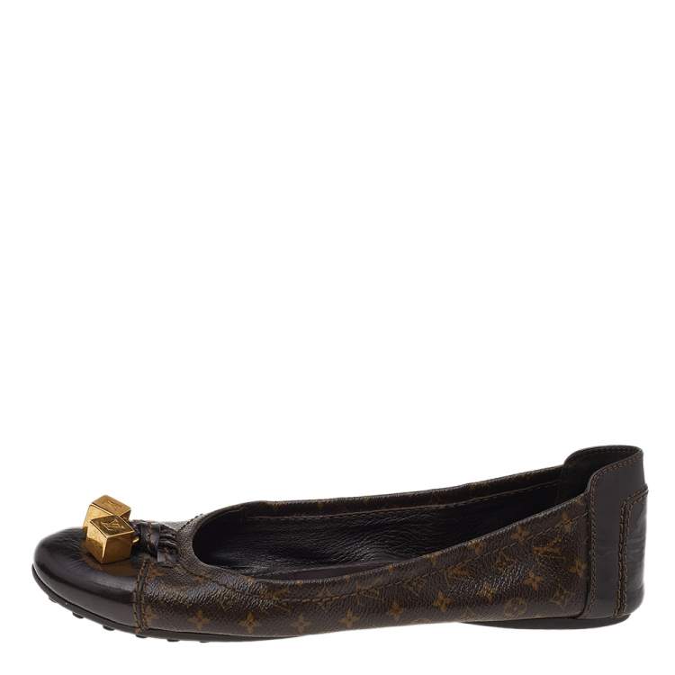 Louis Vuitton Monogram Canvas Cap Toe Flirty Ballerina Flats Size 9/39.5 -  Yoogi's Closet