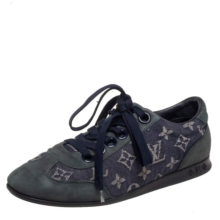 louis vuitton monogram denim sneakers