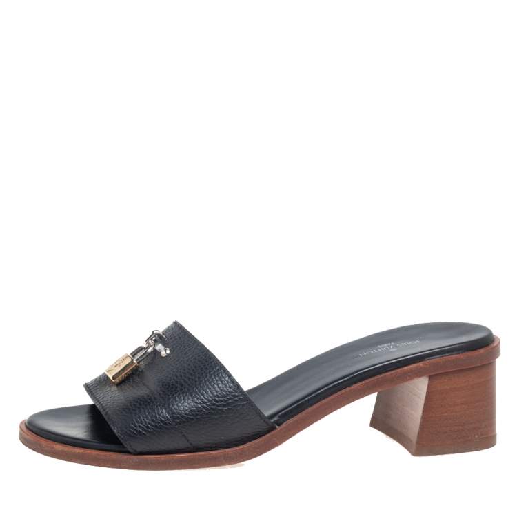 Louis-Vuitton-Lock-It-Padlock-Flat-Mule-Sandals