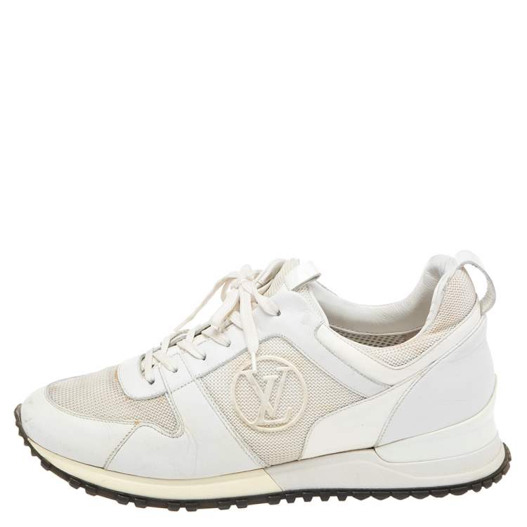 Louis Vuitton White Mesh And Leather Run Away Low Top Sneakers Size 40  Louis Vuitton