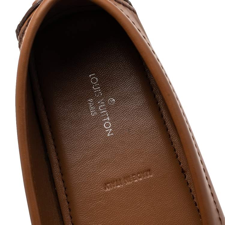 مملوكة مسبقًا Louis Vuitton Brown Leather Dauphine Loafers Size 37.5