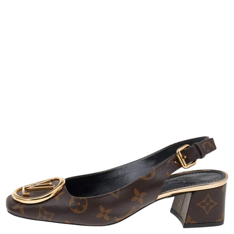 Louis Vuitton Madeleine Pump, Brown, 37