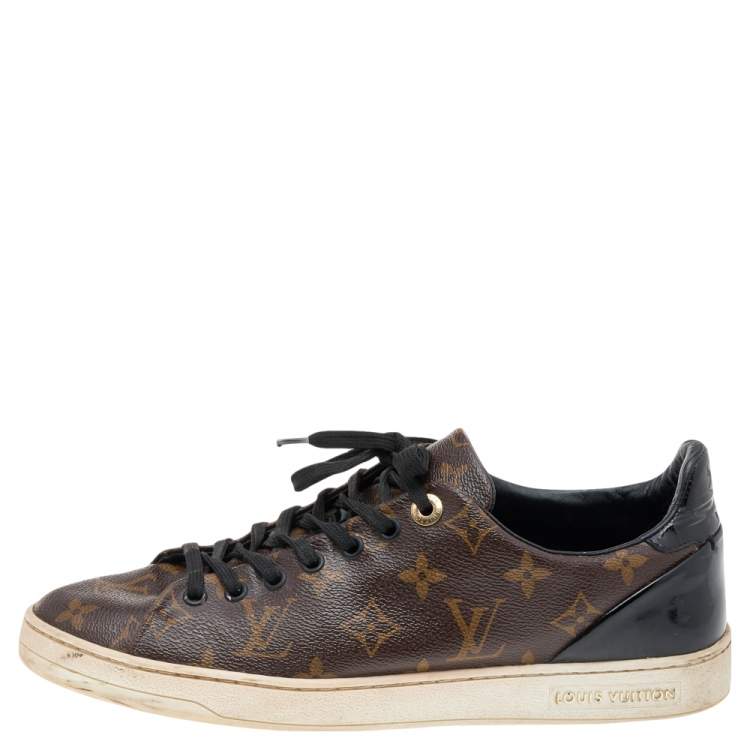 Louis Vuitton Monogram Canvas and Patent Leather Frontrow Sneakers Size 40  Louis Vuitton