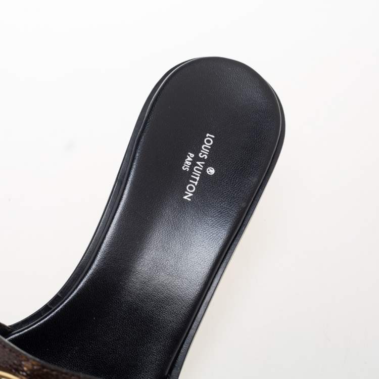 Louis Vuitton Monogram Canvas Lock It Slide Sandals Size 40