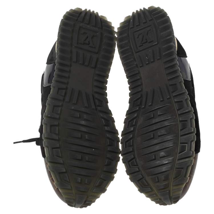 مملوكة مسبقًا Louis Vuitton Black/Brown Monogram Mesh And Suede Run Away  Sneakers Size 38.5
