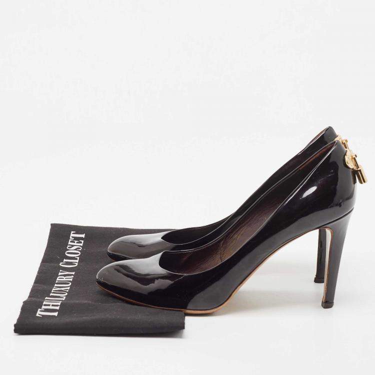 Pre Owned Louis Vuitton Burgundy Patent Leather Oh Really! Pumps Size 38.5