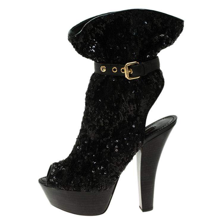 Louis Vuitton Sparkle High Boot BLACK. Size 41.0