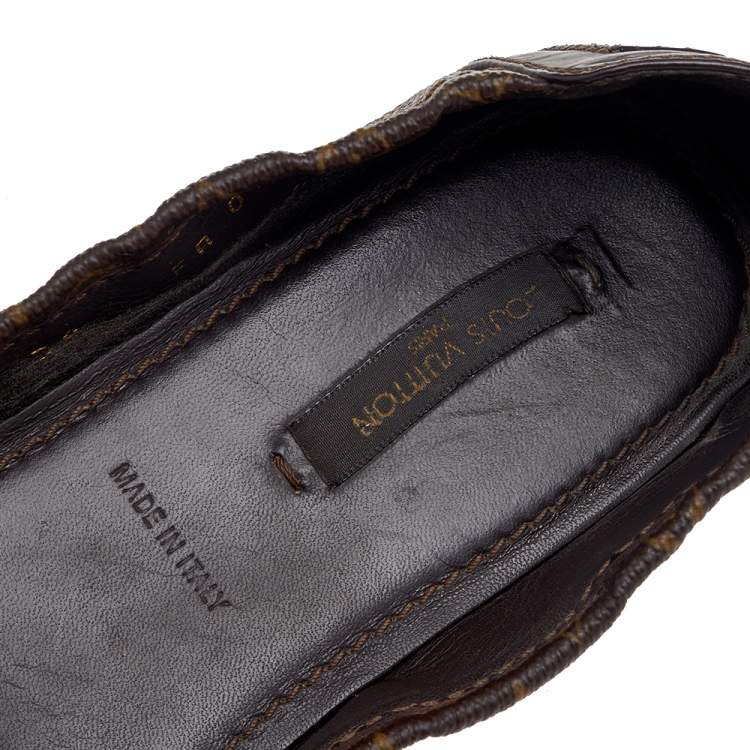 مملوكة مسبقًا Louis Vuitton Monogram Canvas And Leather Cap Toe Lovely Ballet Flats Size 36