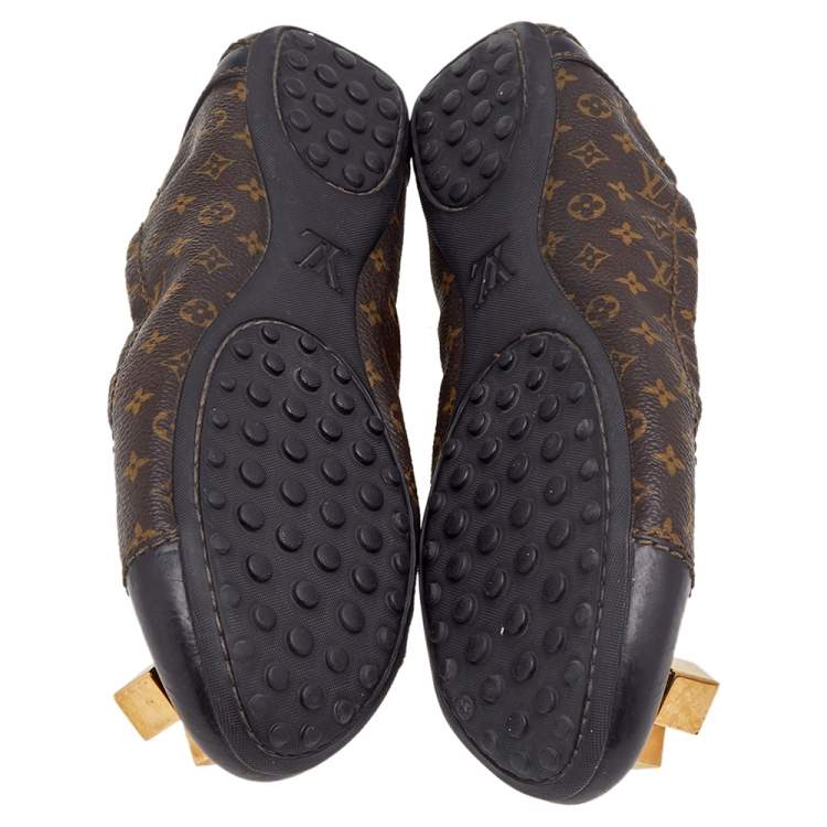 مملوكة مسبقًا Louis Vuitton Monogram Canvas And Leather Cap Toe Lovely Ballet Flats Size 36