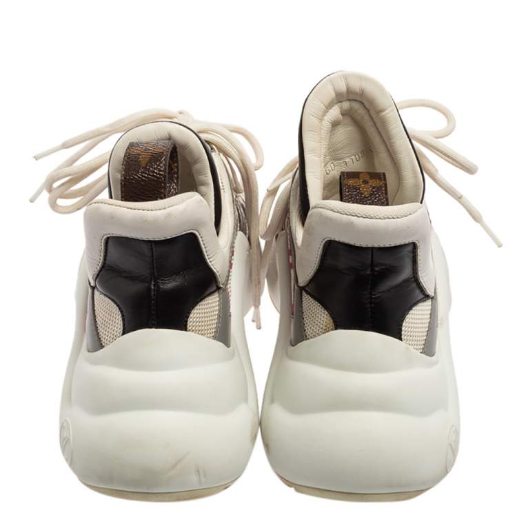 Pre Owned Louis Vuitton Multicolor Leather And Mesh Archlight Sneakers Size 36.5