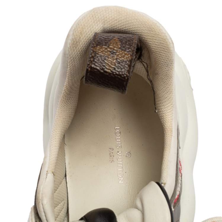 Pre Owned Louis Vuitton Multicolor Leather And Mesh Archlight Sneakers Size 36.5