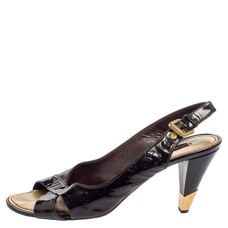 Louis Vuitton monogram slingback Sandals slip on casual shoes woman flats